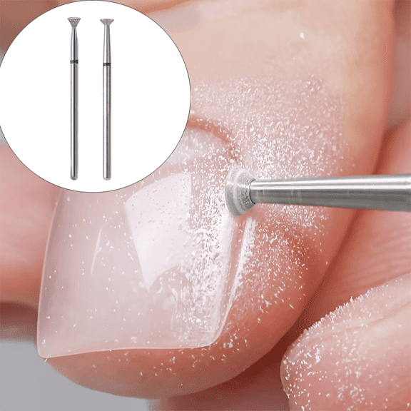 2-Pack Professional Nail Drill Bits - Medium Grit | Suitable for Nails, Cuticles, Gel Polish Removal, Manicure/Pedicure Care - Compatible with Electric Drills - Ideal for Nail Care, Nail Buffing