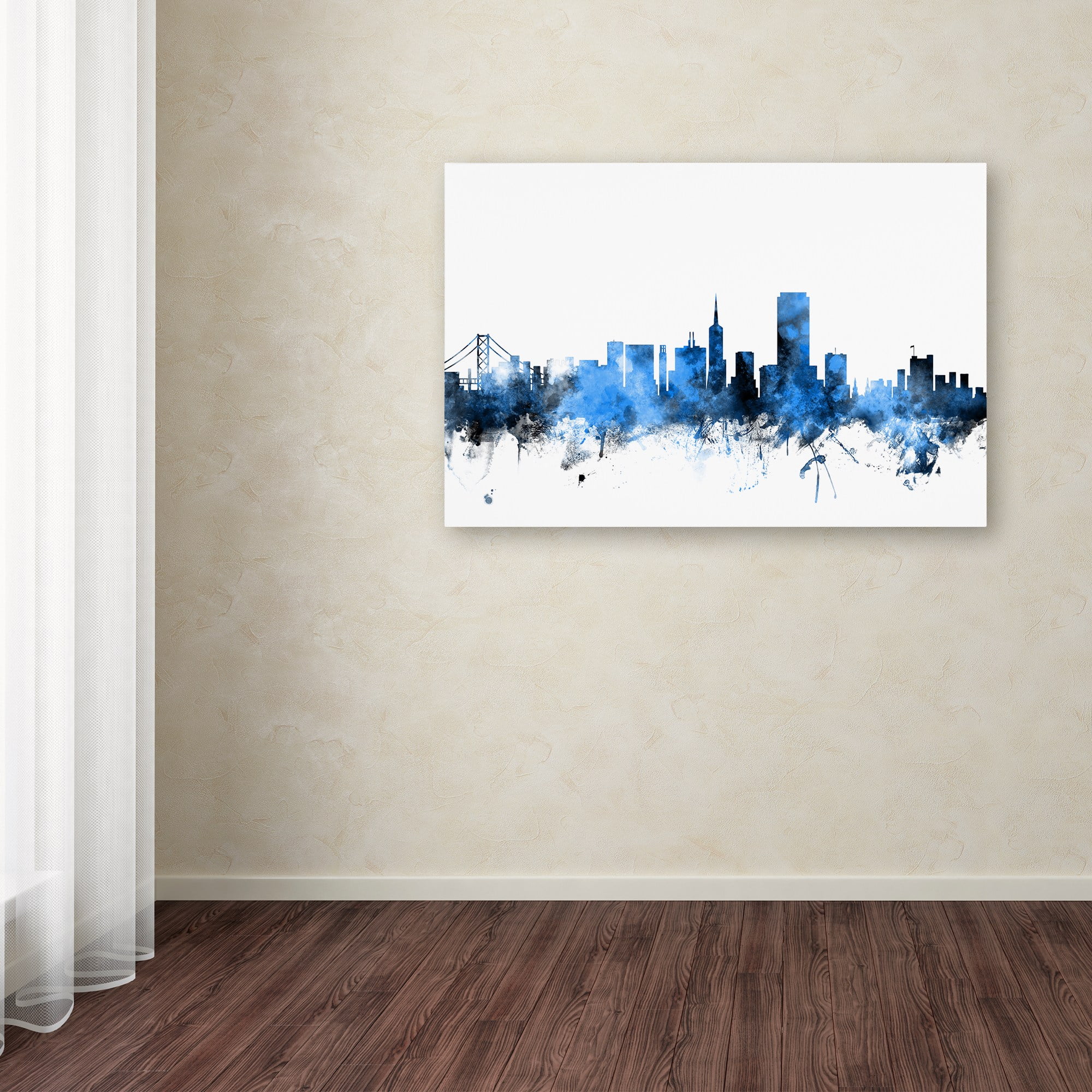 Trademark Fine Art "San Francisco City Skyline II" Canvas Art by Michael Tompsett