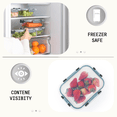 thumbnail image 3 of KORDISEN 5-Pack 36oz Glass Food Storage Containers with Gray Lids, Glass Meal Prep Containers for Leftovers, Lunch and Food Storage, 3 of 6