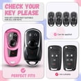 thumbnail image 2 of Key Fob Cover Compatible with Fit for Buick Envista Enclave Encore GX Verano Regal Lacrosse Keychain Case Holder Protector,Pink, 2 of 6