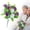 Purple + White, variant on Artificial Rose Bouquet 33Cm Flower Bundles For Home Wedding Restaurant Decor Lifelike Silk Blooms Multiple Colors