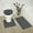 Charcoal Gray, variant on 3 Piece Basic Polyester Ultra Plush Rugs Set with Toilet Lid Cover Bathroom Set #6 (Aqua Turquoise)