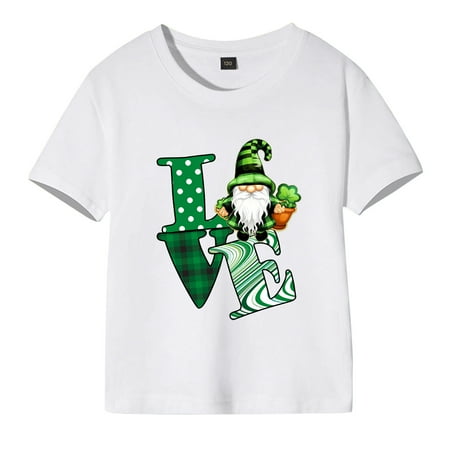 

Toddler Girls Boys Irish Festival Summer Short Sleeve Letter Printed T-Shirt Tops For Children Clothes Soft Lovely Child Dailywear