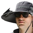 thumbnail image 3 of Ventilador Batería Litio Larga Duración Carga Solar Viento Verano Sombrero Protección Solar Sombrero Con para Hombres Secado Rápido (el Oscuro Requiere Embalaje OPP Independiente), 3 of 9