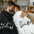 thumbnail image 3 of Husband and Wife Blanket,Newlywed Gifts Wedding Engagement Anniversary Valentine’s Day Gifts for Couple Unique,His and Hers Bridal Shower Gifts for Bride Groom, 3 of 5