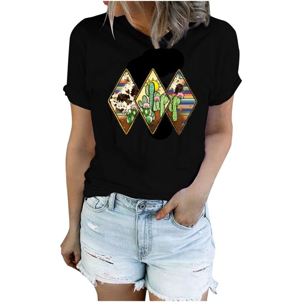 Moda mujer verano media manga pulóver Color sólido Casual blusa Tops Fridja zx405