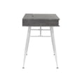 thumbnail image 1 of Calico Designs Alcove - Writing desk - rectangular - cement gray - white base, 1 of 6