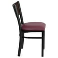 thumbnail image 5 of Flash Furniture HERCULES Series Black Slat Back Metal Restaurant Chair - Walnut Wood Back, Burgundy Vinyl Seat, 5 of 7
