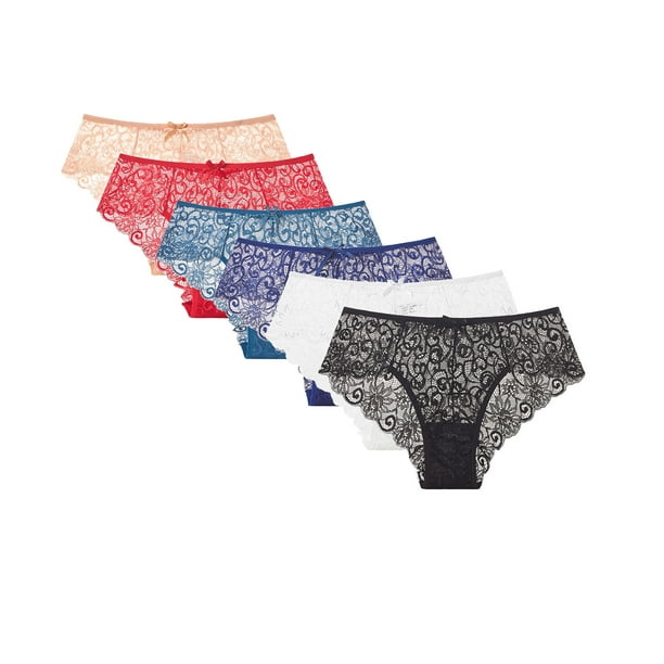 TIMIFIS Underwear Women Panties Sexy Underwear Lace Bikini Panties Comfy  Lace Briefs Pack Of 6 - Fall Savings Clearance