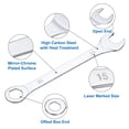 thumbnail image 3 of 10 Packs 15mm Thin Combination Wrench with Offset 6-Point End and Angled Open End, 3 of 6