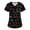 BlackB_06126RR, variant on Hearthz S-5XL Valentines Scrubs Tops for Women Love Heart Graphic Scrub Tops V Neck Short Sleeve Nurses Working Uniforms with Pocket