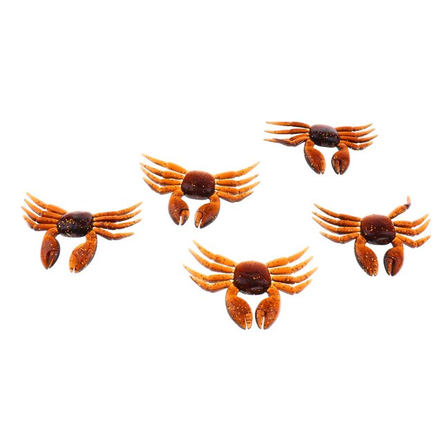 5x Aparejos Señuelo suave shamjiam Simulación de cangrejo 3D cebo artificial Señuelo de pesca suave