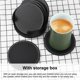 thumbnail image 5 of Posavasos de cuero sintético antideslizante de 5 piezas con soporte resistente al calor para café, cerveza y tazas de té, 5 of 5