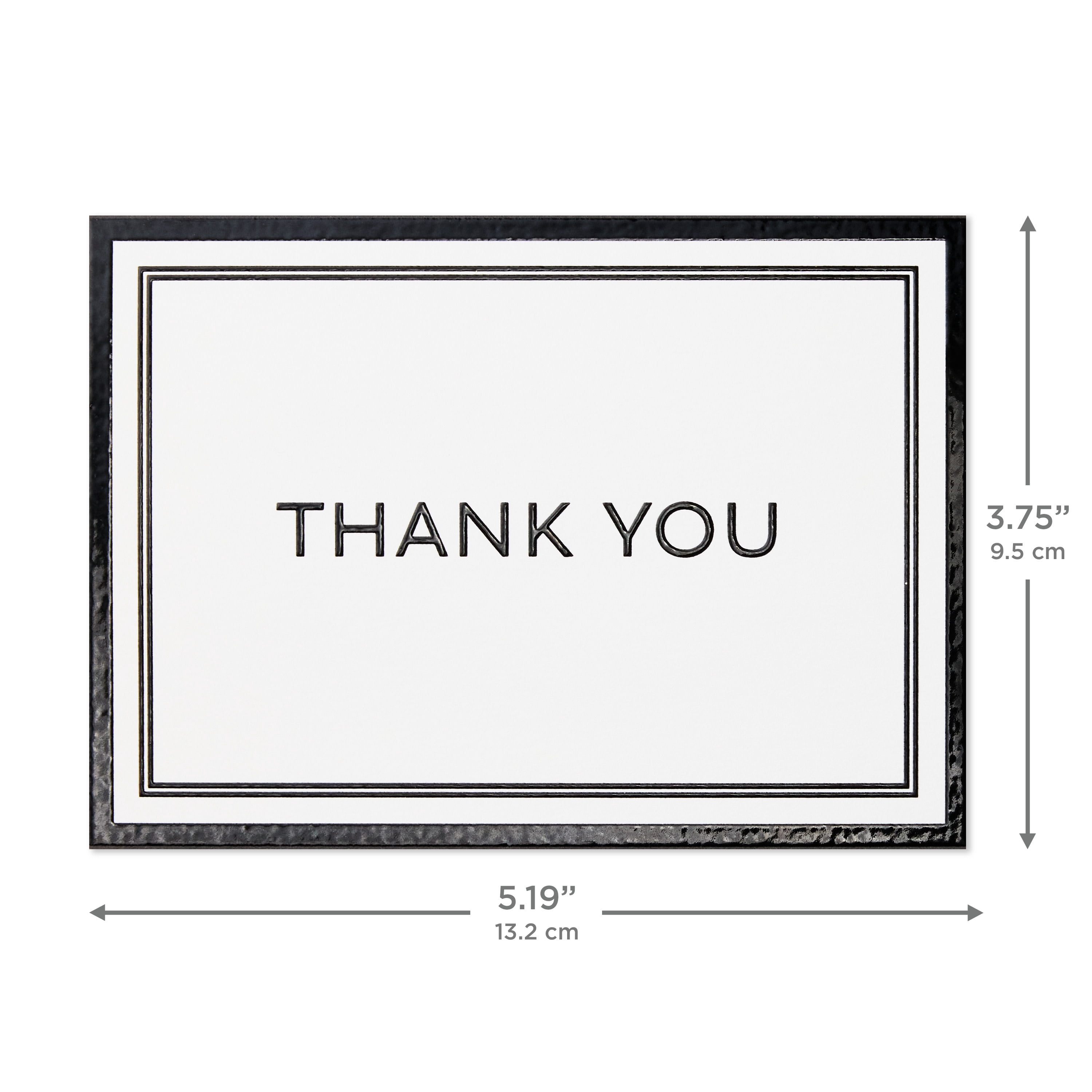 Hallmark Blank Thank You Notes (Elegant Black and White Framed), Pack of 10