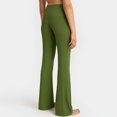thumbnail image 6 of Women's Yoga Pants Yoga Pants Women Flare Leggings Elastic High Waisted Workout Pants Lightweight Comfy Plain Casual Pant,Green Women's Yoga Pants L, 6 of 9