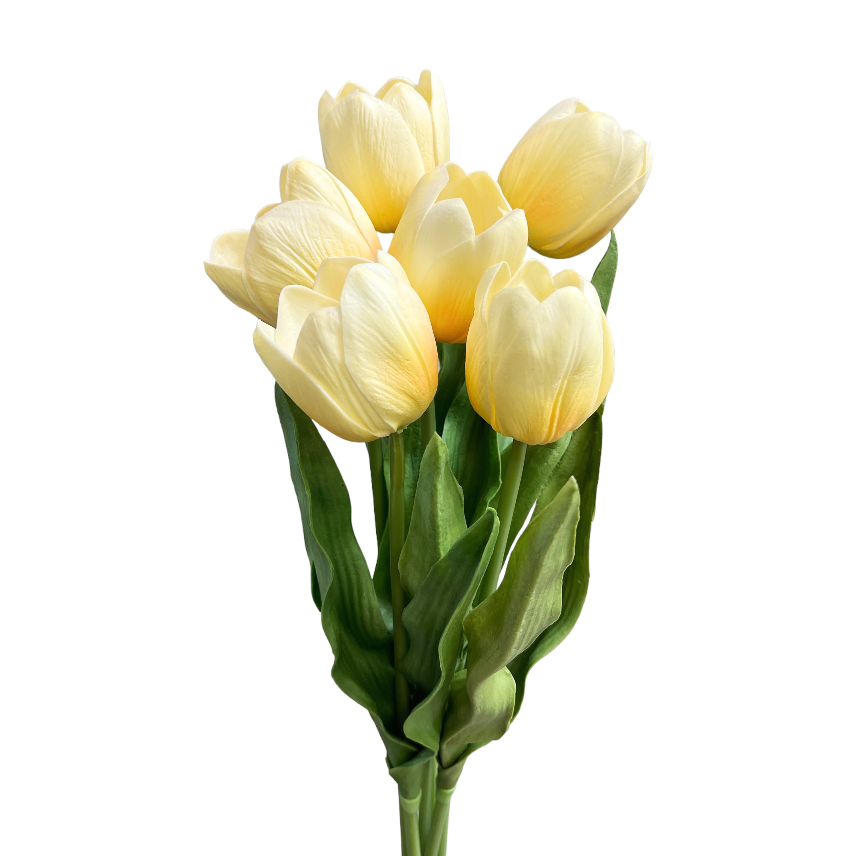 Set of 6 Real Touch Artificial Tulip Stems, 20 inches Tall