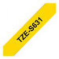 thumbnail image 5 of Brother TZe631 - Laminated extra strength adhesive tape - black on yellow - Roll (0.47 in x 26.3 ft) 1 roll(s), 5 of 6