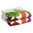 thumbnail image 2 of T-fal Pigment Print Dual Woven Kitchen Towels, Two Pack, Veggies, 2 of 6