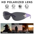 thumbnail image 4 of Gafas de sol personalizadas Y2K de una pieza sin marco con forma de estrella de cinco puntas, fabricadas en PC y HD, 4 of 5