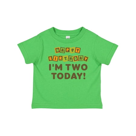 

Inktastic Happy 2nd Birthday I m Two Childs Boys or Girls Toddler T-Shirt