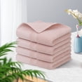 thumbnail image 2 of PiccoCasa Hand Towel Set 14"x30", 100% Cotton Towels Absorbent Misty Rose 4 Pcs, 2 of 7