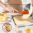 thumbnail image 4 of U-Taste 480°F High Heat Resistant Silicone Spatula Set of 3, BPA-Free Food Grade Kitchen Cooking Baking Mixing One Piece Seamless Flexible Rubber Scraper for Nonstick Cookware (Red), 4 of 9