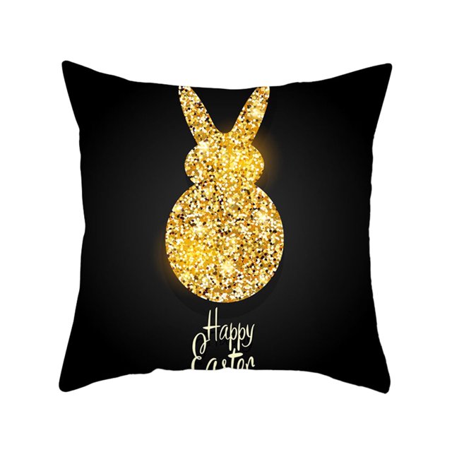 JINESXIAO Ofertas de hoy Feliz Pascua Huevos de Conejo Funda de Almohada Decorativa Sala de Estar Sofá Sofá Dibujos Animados Funda de Almohada de Pascua