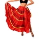 thumbnail image 3 of Falda de baile español con vuelo grande y volantes escalonados para mujer, estilo flamenco gitano, faldas de baile de salón con dobladillo ancho, disfraz de carnaval, 3 of 5