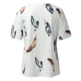 thumbnail image 5 of Blusa clásica de verano con tirantes para mujer, blusa estampada con cuello en V y manga corta, blusas fluidas, camisa Pompotops hkajfhjk471032, 5 of 5
