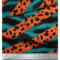 thumbnail image 3 of Soimoi Green Moss Georgette Fabric Leopard & Wild Animal Skin Decor Fabric Printed BTY 42 Inch Wide, 3 of 3