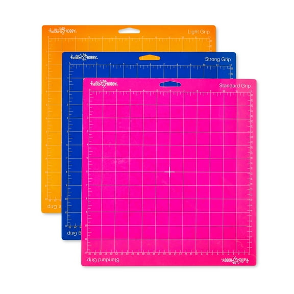 Hello Hobby 12" x 12" Adhesive Cutting Mats Set, Assorted Colors, 3 Pack
