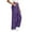 #514-Purple, variant on Roncen Women's Solid Yoga Pants - High-Waisted Elastic Sports Casual Trousers with Side Pockets & Slit Design