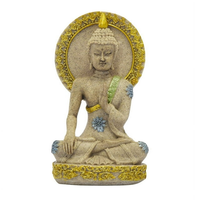 Escultura de Buda meditando, estatua de resina, 12 cm, New Chi