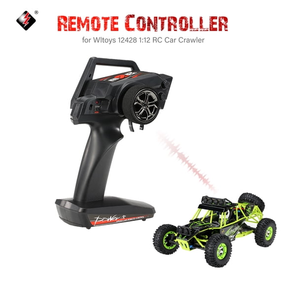 Transmisor 2.4G 2CH, control remoto por radio para Wltoys RC Car WLtoys Negro