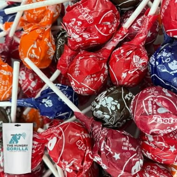 Tootsie Pops Lollipops, 5 Assorted Flavors, 5 lb Bulk Bag - Individually Wrapped Packaged by The Hungry Gorilla in a Stand up Resealable Bag
