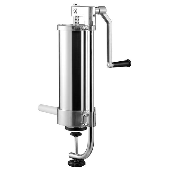 Stainless Steel Sausage Stuffer, 5LBS/3L Large Capacity, Manual Sausage Maker for Homemade Sausages and Meat Grinding
