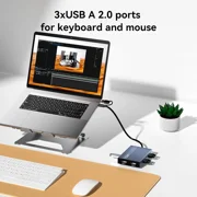 ACASIS USB C Docking Station, Dual 4K HDMI DisplayLink Dock for MacBook Air/Pro, M1/M2/M3/M4 Mac, 100W PD, USB Hub