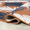 thumbnail image 5 of JONATHAN Y HAWAII 3 x 5 Area Rug, Montego Tropical Palm - Orange/Navy/Ivory, HWC101A-3, 5 of 7