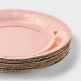 thumbnail image 3 of Rose Gold Disposable Foil Board Paper Plates, 20 Count, 3 of 3