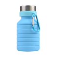 thumbnail image 1 of Taza plegable de 550 ml PENGJJMXG taza de viaje deportiva botella de agua de silicona telescópica plegable azul, 1 of 5