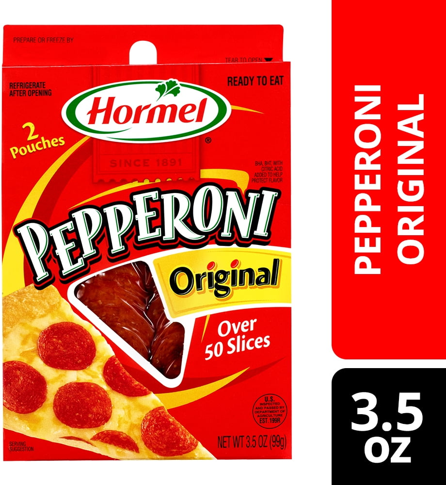 HORMEL Pepperoni Wallet Packs, Original, Over 50 Slices, 3.5 oz