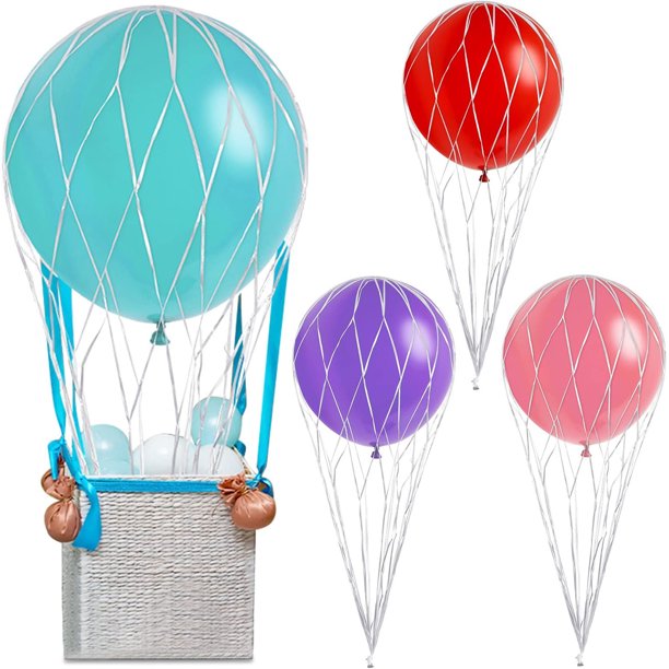 4 Red de Globos Aerostáticos para Arreglos de Globos Aerostáticos 36 Decoraciones para Centro de Mesa para Fotos Bodas Cumpleaños Fiesta Decoración