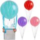 thumbnail image 1 of 4 Red de Globos Aerostáticos para Arreglos de Globos Aerostáticos 36 Decoraciones para Centro de Mesa para Fotos Bodas Cumpleaños Fiesta Decoración, 1 of 4
