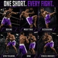 thumbnail image 4 of Men Boxing Shorts For Boxing Training Fitness Gym Cage Fight MMA Mauy Thai Kickboxing Trunks Clothing Purple Small, 4 of 9