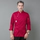 thumbnail image 5 of Botones de la chef de la chef de la manga larga del invierno del invierno con los bolsillos delanteros camisas para los trajes profesionales de los hombres para el restaurante Red XL Advancent LF000332-21, 5 of 6