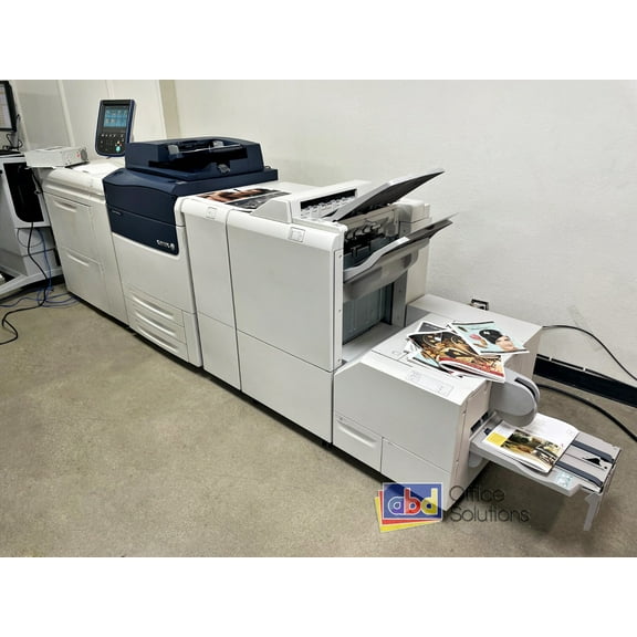 Pre-Owned Xerox Versant 180 Press Color Laser Production Printer 80ppm, Print, Copy, Scan, 3 Trays, 2 Tray Oversize High Capacity Feeder, PR Booklet Maker Finisher, Interface Module, EX-180 Fiery