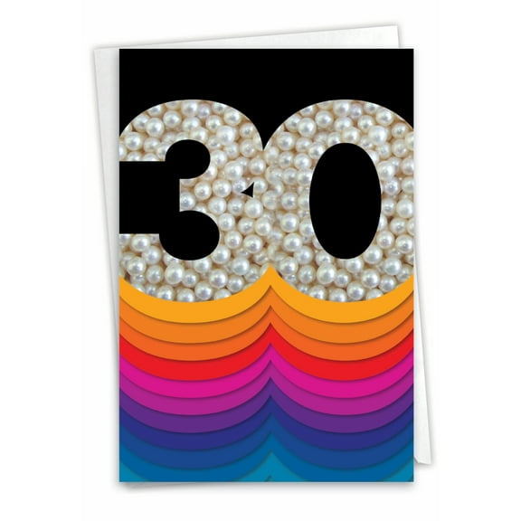 1 Anniversary Card with Envelope - Bold Milestones 30 C6110AMAG