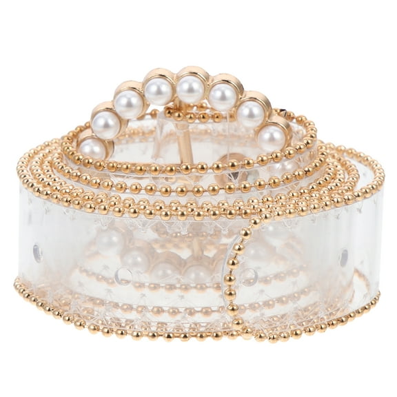 Clear Belts for Women Diamond- Transparent Man PVC Girl