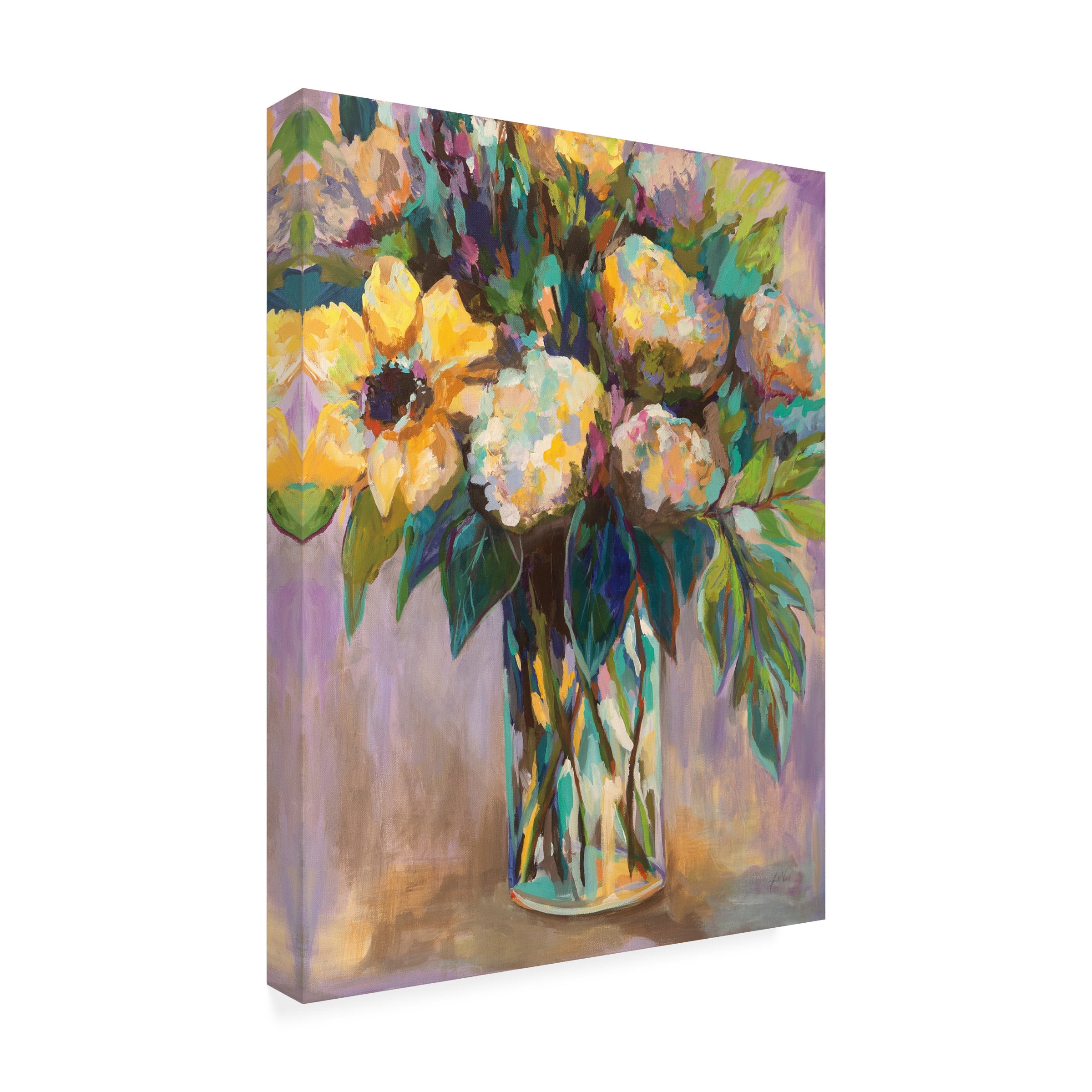 Jeanette Vertentes 'Summmer Floral' Canvas Art