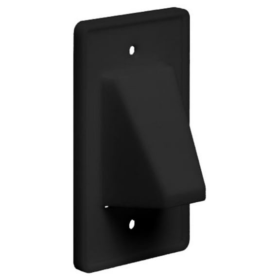 Arlington Reversible Low-Voltage Cable Access Plate, 1-Gang, Black